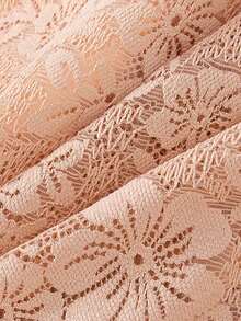 Lace Camisole Top For Women, Backless Sleeveless Crop Top - Apricot - View 5