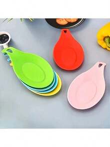 1pc/3pcs Set Spoon Holder, Easy To Clean Insulated Spoon Rest, Kitchen Supplies, Ideal Gift For Elders - Multicolor - View 2