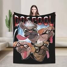 Deadpool & Wolverine Dogpool Sketchy Hero Faces Plush Blankets Fashion Throw Blankets For Bed Sofa Couch 200x150cm Quilt - Shape - View 1