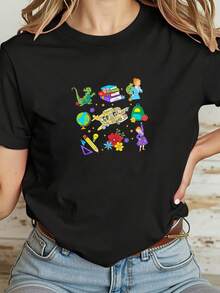 Camiseta de Maestro El Autobús Mágico de la Escuela, Felices 100 Días del Autobús Mágico de la Escuela, Arriesgarse, Cometer Errores, Obtener Regalo de Camiseta para Maestro de Jardín de Infancia - Negro - Ver 1