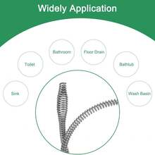 1pc-Drain Auger Cable, Pipe Cleaning Spring Clog Remover, Suitable For Kitchen, Shower, And Sink