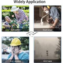 Safety Glasses Men Women Nurses Anti Fog Stylish Fashion Comfortable Goggles With Side Shields Eye Adult - màu đen - Xem 5