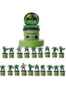 Giấy trang trí bánh sinh nhật chủ đề siêu anh hùng, phụ kiện trang trí bánh sinh nhật "Chúc mừng sinh nhật" cho bữa tiệc. - Nhiều màu - Xem 8