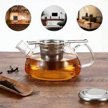 Fine Stainless Steel Tea Infuser Strainers Loose Leaf, Loose Leaf Tea Steeper/Basket Extended Handle To Prevent Burns Hanging On Teapots, Mugs, Cups To Steep - Silver - View 6