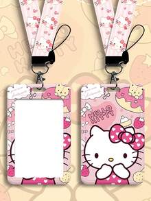 Fashionable Cartoon Cat Card Holder, Suitable For Student ID, Bus Pass, Work ID, Factory Badge, Metro Access, Meal Card, Key Chain Lanyard, ID Card Holder For Nurses, Employees
