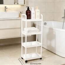 5/4/3 Tier Storage Cart - Durable Plastic Material, Easy To Move, Suitable For Kitchen, Bathroom, Bedroom - (Easy To Move And Convenient) Black & White Lingerie Storage Box, Thickened Tube, Strong Load-Bearing, Multi-Layer Storage Rack, Suitable For Kitchen, Bedroom And Outdoor Camping, Durable Plastic Design, Multi-Functional Storage Cart | Modern Storage Rack | Sturdy Storage Rack, Halloween, Christmas Gift Kitchen Supplies Kitchen Accessories Kitchen Tools - Multicolor - View 8