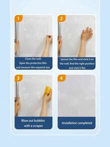 1 Roll 3 Meters, 5m, 10m High Definition Clear Protective Film, 55cm Wide Adhesive Kitchen Sticker, Waterproof, Oil-Proof, Fireproof, For Tabletop, Wall, Coffee Table, Dining Table, Furniture, Marble Sticker, Scratch-Resistant, Heat-Resistant Renovation Sticker - Multicolor - View 8