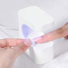 Mini UV Light For Gel Nails, Rechargeable LED Nail Lamp With 2 Timers, Cordless Portable UV Light For Fast Curing - White - View 7