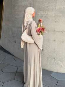 Chiffon Pleated Women's Robe, Suitable For Daily Wear, Spring, Summer, Autumn