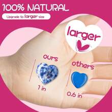 24 Pack Prefilled Valentines Day Gifts For Kids - Natural Heart-Shape Crystal Gemstone Rock Gem Set - Valentines Day Cards For Kids School Classroom Class Exchange - trắng - Xem 3