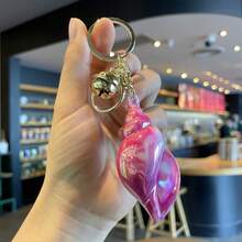 1pc Electroplated Colorful Acrylic Conch Keychain Pendant, Exquisite And Cute Colorful Plated Girl's Bag Car Pendant, Exquisite Small Gift For Friends - Multicolor - View 8