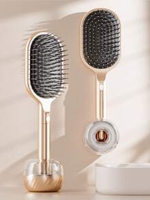 高端出口钢针气垫梳，蓬松高顶梳，专为长发设计的按摩气囊气垫梳 - 彩色 - 查看 3
