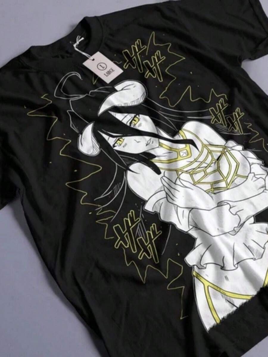 Overlord Ainz-Shirt Ooal Gown Albedo Overlord Anime Manga Gifts Shirt All Size (4) - Black - View 1