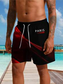 Herren Strandshorts mit Farbverlauf, Lässig Shorts für den Pariser Urlaub - Verschiedenfarbig - Übersicht 5