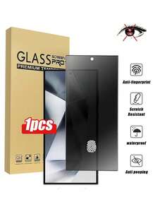 1片屏幕隐私滤镜，支持指纹解锁，适用于曲面屏机型S23 Ultra，窄边框设计，更贴合手机，防水、防指纹、防摔、防刮、防碰撞、防偷窥，兼容Galaxy S21/S22/S23/S24 Ultra/S24 FE/S25 Ultra/S25/S26 Ultra/S26/S26 Plus - 黑色 - 查看 34