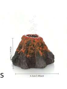 1. Volcano Shaped Aquarium Air Pump With Volcano Eruption Bubble System - ABS Plastic Oxygen Pump And Rock Air Stone, Suitable For Fish Tank, Compatible With Air Pump, Suitable For Freshwater/Saltwater Aquarium, Easy Installation (Fits Most Air Pumps) - A - View 15