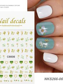 1Pc Nail Art Stickers Abstract Marble Pattern Lines 5D Adhesive Sliders DIY Nails Polish Manicure Sticker Decals - Multicolor - View 14