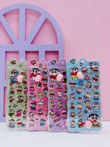 蜡笔小新 Gukha，Coquette，Y2K 主题贴纸，可重复使用/自粘，甜美少女风，极简美学，蝴蝶和动物图案 - 彩色 - 查看 4