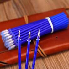 20/50/100pcs Thermal Erasable Gel Pen Refills, Suitable For Cap-Style Ballpoint Pens - Black/Blue Ink, Smudge-Free Erasable, High Capacity, Smooth Writing, Ideal For Student Homework, Classroom Notes And Daily Use, Multiple Sizes Available - Multicolor - View 6