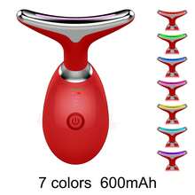 LED Microcurrent Massage Device, Handheld Skin Tightening & Wrinkle Removal Tool For Neck And Face Skin Care, Lifting And Firming - Red - View 7