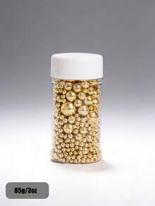 400g/14.1oz Edible Gold Cake Decorating Sprinkles, Mixed-Size Pearl Candies, Ideal For Baking Decor, As Well As Decorating Cakes, Cupcakes, Cookies, Donuts And Ice Cream. Perfect For Birthday, Valentine's Day And Christmas Party Decorations. - Multicolor - View 11