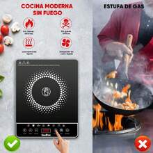 Parrilla Électrica Inducción Touch 8 Modos Cocción 2200w,38084693 - Multicolor - Ver 2