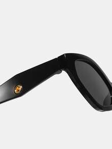 1pc New Polygonal Casual Versatile Fashion Glasses - Grey - View 6