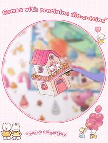 Extra Large Size - Landscape Sticker, Valentine's Day Theme Sticker, Large Size 36*26.5cm, Romantic Island Wedding, Miniature Scene Sticker, 3D Layered Scrapbooking Sticker, Includes 1 Tweezer, Valentine's Day Gift For Girlfriend - Multicolor - View 7