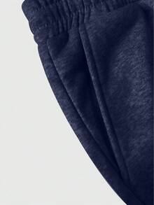 Quần nỉ thể thao màu đen dáng rộng cỡ lớn dành cho nam, thiết kế dây rút, thoải mái và đa năng - Màu xanh lam - Xem 3