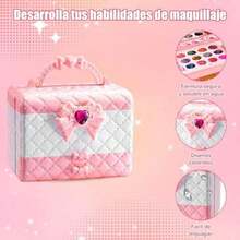 Caja de Maquillaje para Niñas, Set de Maquillaje para Niñas, Regalo para Niña, Protege la Piel de Las de Daños, Regalos de Navidad, Cumpleaños y Festividades para niños(Púrpura) - 3137 - Ver 4