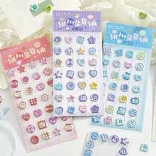 3D立体可爱贴纸，精致装饰贴纸，海绵塑料材质，两种款式可选。可用于制作贴纸簿、笔记本、冰箱贴，以及装饰手机壳。也适用于家庭聚会、生日派对、圣诞节等各种场合。推荐作为礼物送给朋友和孩子。