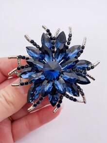Elegant, Fashionable, High-End, Diamond-Encrusted Large Crystal Flower Brooch Everyday Versatile Clothing Accessories - Sunflower Brooch - View 8