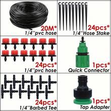 75pcs DIY Water-Saving Garden Automatic Watering System, Automatic Micro Drip Irrigation Kit, Adjustable Nozzle, Efficient Water-Saving Drip Irrigation, Suitable For Gardens, Lawns, Greenhouses, Terraces, Flower Beds, Hanging Baskets(20m) - Multicolor - View 11