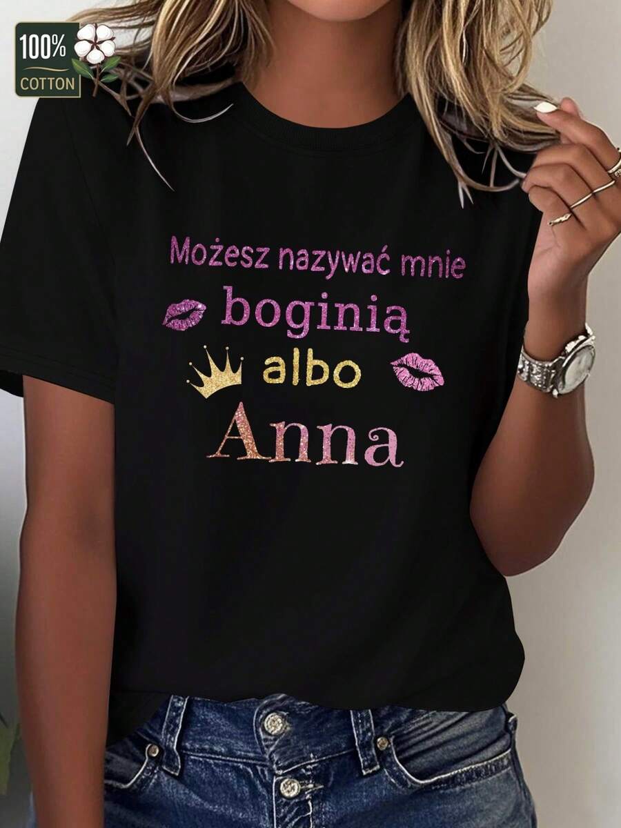 Anna Pure Womens Tshirt    Casual   Outfit Round Neck (2) - màu đen - Xem 1