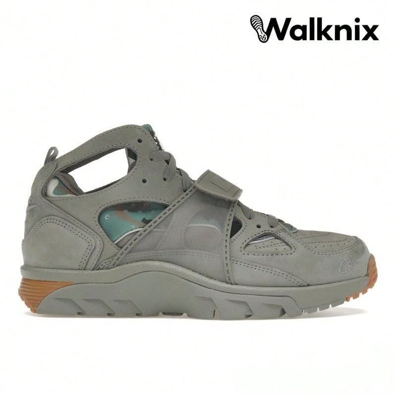 Corteiz X Nike Air Trainer Huarache 'Gully Grey' Flat-Pewter White Black Gum-Medium-Brown Sneakers Men FQ8793-001 - Multicolor - View 1