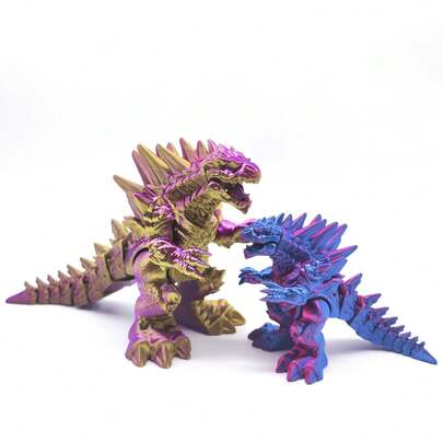 New Creative Toy, 3D Printed Frost Monster Dinosaur Movable Action Figure Model Decor Stress Relief Toy, Colorful Movie Theme Monster, Cool Fashion Monster Toy, Great Gift For Men