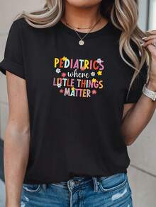 Camiseta unisex de regalo de enfermería pediátrica para enfermeras pediátricas - Negro - Ver 1