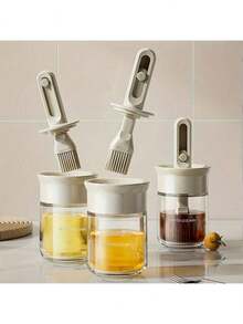 2-In-1 Silicone Oil Brush, Kitchen Oil Brush, Silicone Coated Oil Bottle Brush, Suitable For Cooking Vinegar, Sauce, Grilling And Frying - Multicolor - View 1