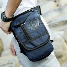 男士防水尼龙腿包 腰包 臀包 摩托车骑行多功能收纳包 - 彩色 - 查看 4