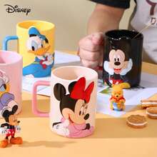 Disney 卡通造型陶瓷马克杯，带浮雕图案，礼盒包装，生日礼物，咖啡杯伴侣 - 彩色 - 查看 2