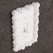 1 cái ốp công tắc điện màu hồng ren kiểu kem, trang trí bảng điều khiển điện tường nữ tính, trang trí ổ cắm điện dễ thương, kèm ốc vít, không cần nguồn điện. - Nhiều màu - Xem 8