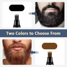EAST MOON 1 Set Black Beard Filling Pen, Removable & Easy Mustache Filler For Thicker Beard & Hairline, Waterproof Sweatproof All Day Hold, Contains Beeswax & Cocoa Butter, Men's Grooming Styling Kit For Natural Look,Gifts For Men And Women Suitable For Valentine's Day, New Year's Day, Birthdays, Weddings, And Parties,Hair Dye,Makeup,Quick Ship Items,Free Shipping - 鬍鬚梳 + 鬍鬚刷 - 查看 3
