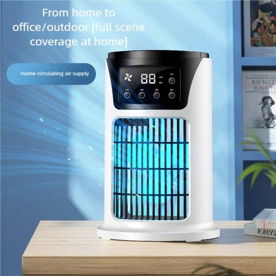 OBOVAY 3-In-1 Portable Air Conditioner, Humidifier, Aroma Lamp & Fan, USB Powered, Essential Cooling Device For Office And Home, USB Portable Air Conditioner, USB Power Adapter - Random Color - View 1