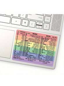 Laptop Stickers, Word/Excel Windows Shortcut Stickers|   Reference Guide Keyboard Shortcuts|   Essential For Home Office|   Exl Shortcut Key Memo Stickers, Durable Vinyl Material (Rainbow Colors), Excel Quick Guide, Office Efficiency Assistant, Vinyl Keyboard Reference, Windows Shortcut Stickers, Colorful Decals, Long-Lasting Adhesion, High-Quality Printing - 隨機款彩色 - 查看 6