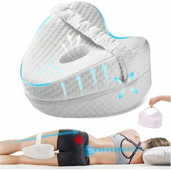 2 en 1 Almohada para Piernas y Rodillas,Almohada Ortopédica de Rodilla Memory Foam,Corrige la Postura y Alivia el Dolor de Pierna,Espalda,Cadera,Cojin para Piernas Descanso,Embarazo y Postoperatorio,38205929