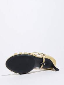 Fashionable & Comfortable Women's Hollow Out Pointed Toe Ankle Strap Sandals, Sexy Soft Bottom Low Heels