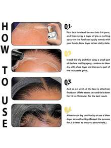 ikt 3件套蕾丝胶水喷雾及卸除剂套装：蕾丝熔化喷雾、蕾丝胶水和蕾丝溶剂，适用于蕾丝前假发、封闭式假发、接发及日常假发发际线造型。 - Hair care - 查看 4