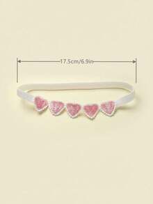 3个/套 超可爱婴儿发箍，心形设计，拍照完美，情人节好礼