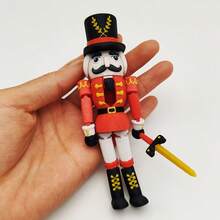 3D打印灵活关节士兵骑士雕像，精细雕刻，手工打造，适合家居和办公室装饰、收藏、爱好者礼物、节日和派对礼品、桌面或书架展示，办公室和节日装饰，非常适合圣诞节、复活节、情人节等各种场合。 - 彩色 - 查看 9