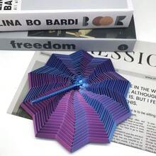 1个3D打印星形多边形指尖玩具，3D折叠结构，缓解手指压力，视觉和听觉舒缓玩具，桌面装饰，圣诞礼物，生日派对礼物，理想的节日礼物 - 彩色 - 查看 5